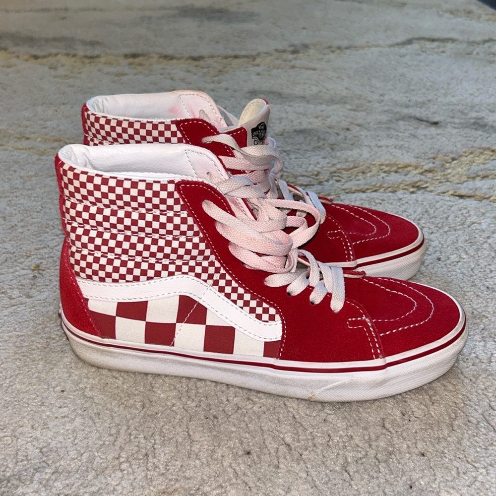 SK8-HI 'RED MIX CHECKER'